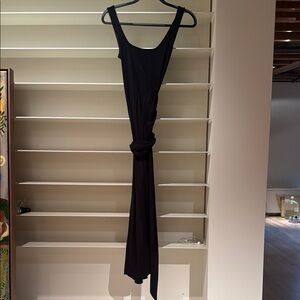 Vince Black cotton wrap dress